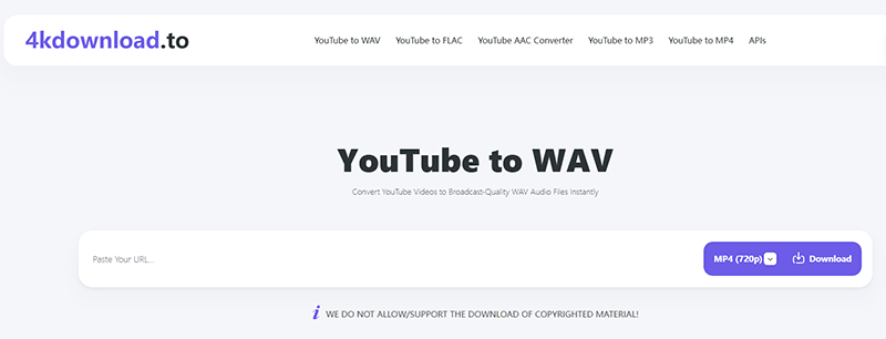 4K YouTube WAV Downloader