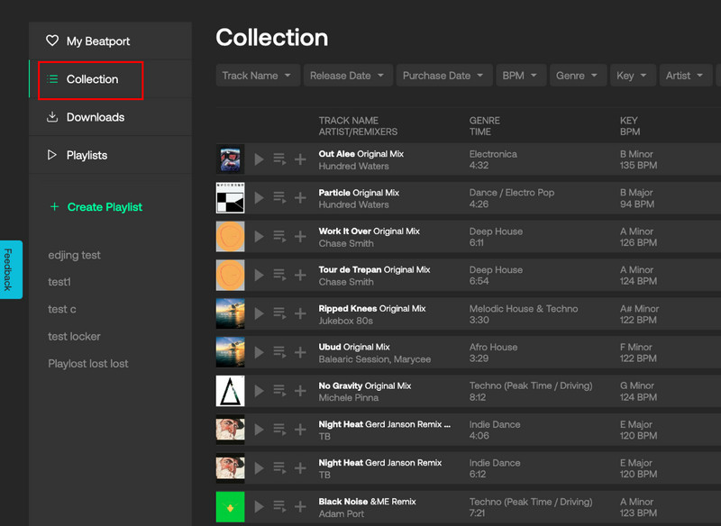 beatport collection