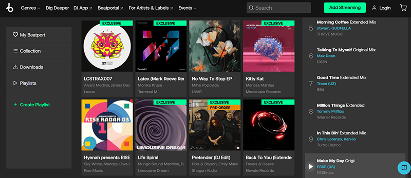 beatport search track
