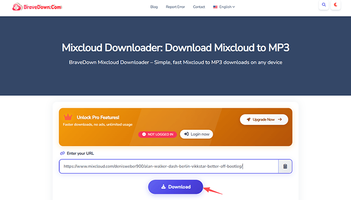 bravedown mixcloud downloader