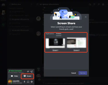 discord screen share
