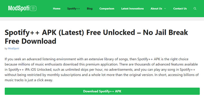 downloading spotify apk