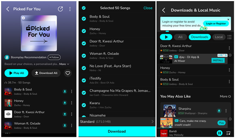 download boomplay music to phone