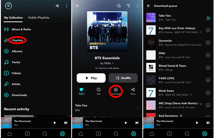 download music from tidal to phone