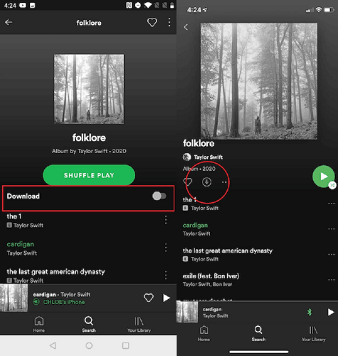 download spotify songs on mobile