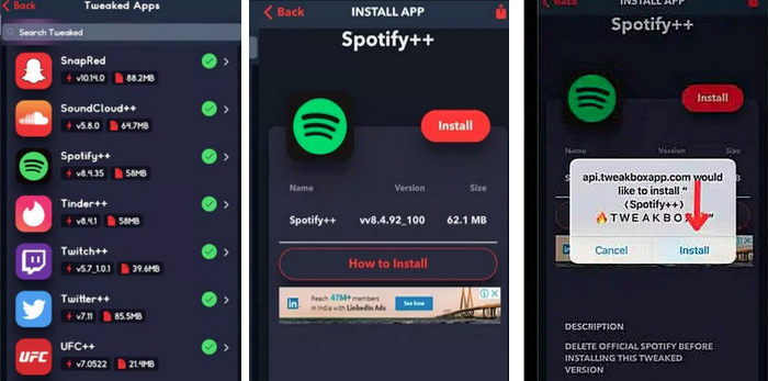 download spotify via tweakbox