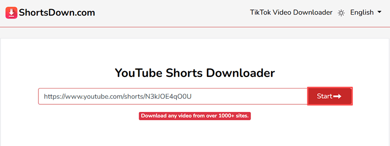 how to use shortsdown