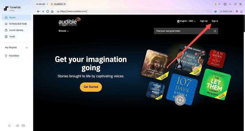 login audible account