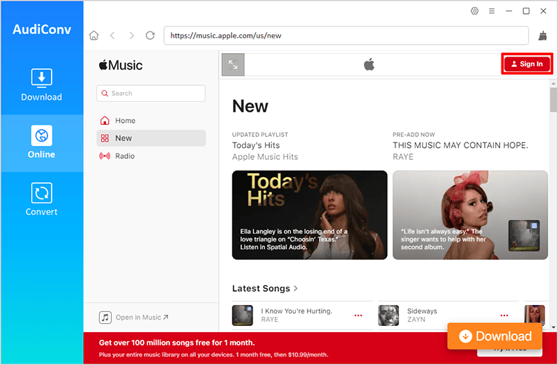 login apple music account