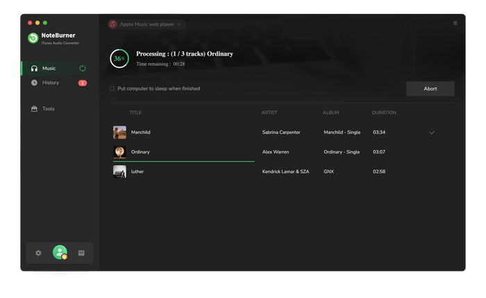 noteburner audio converter convert music