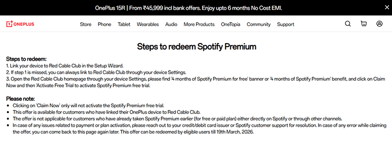 oneplus with spotify premium