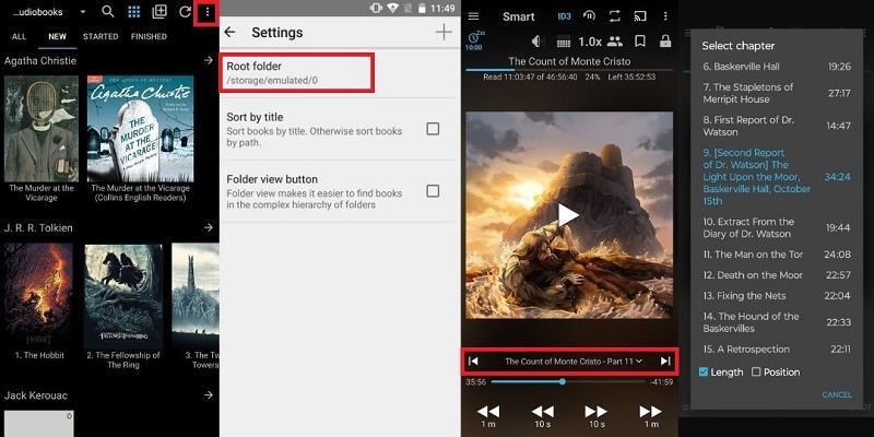 open m4b audiobook for android
