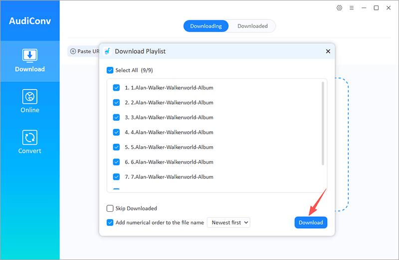 paste soundcloud playlist url