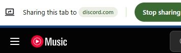 play youtube music on discord via screen share