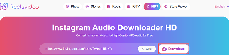 reelsvideo paste link