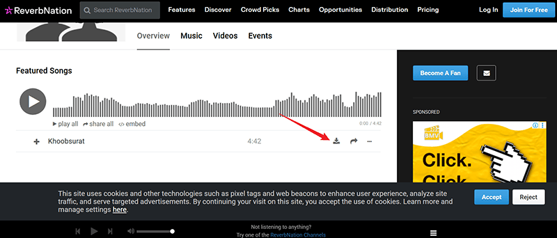 reverbnation download track