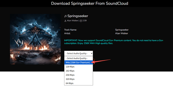 scloudplaylistddownloader to m4a