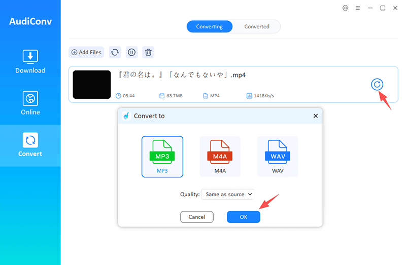 select mp3 file