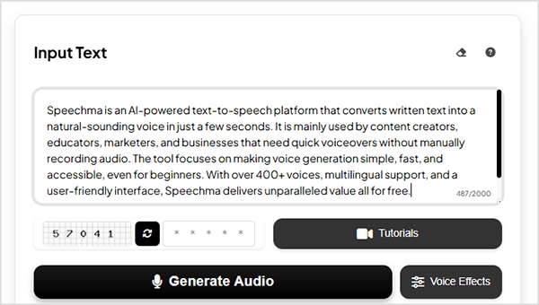 speechma input text