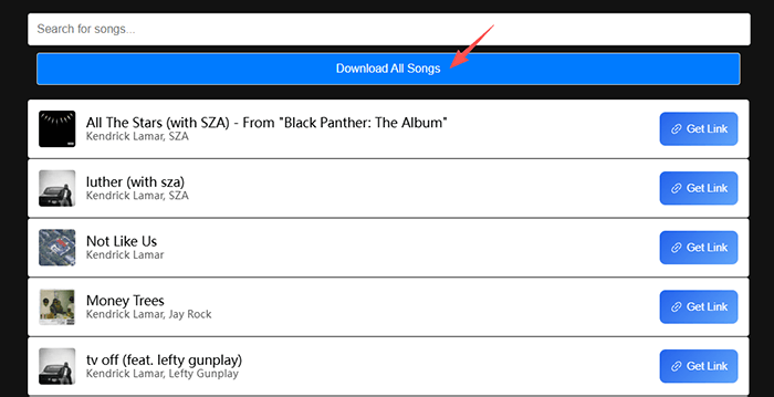 spotdown save all songs