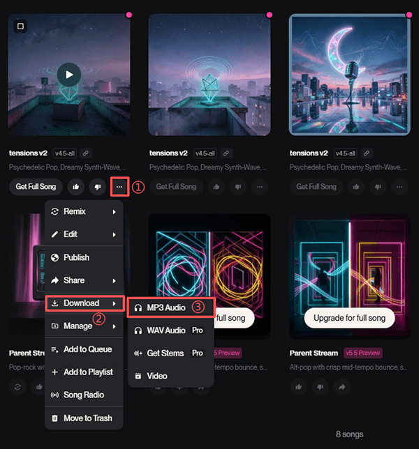 suno ai download mp3