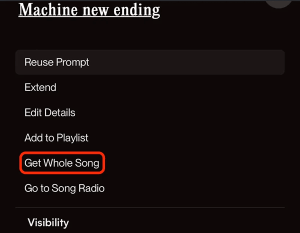 suno ai get whole song