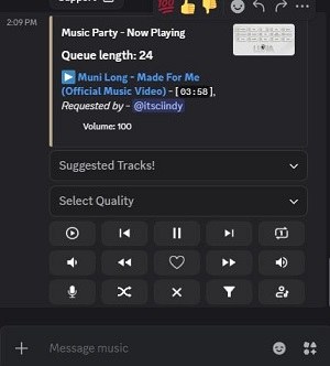 use lunabot to play youtube music on discord