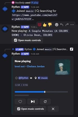 use rythm to play youtube music on discord