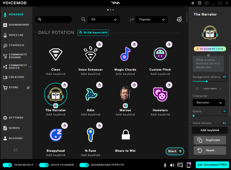 voicemod interface