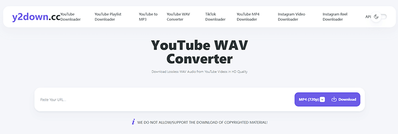 Y2Down YouTube WAV Converter