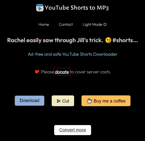 youtube shorts to mp3